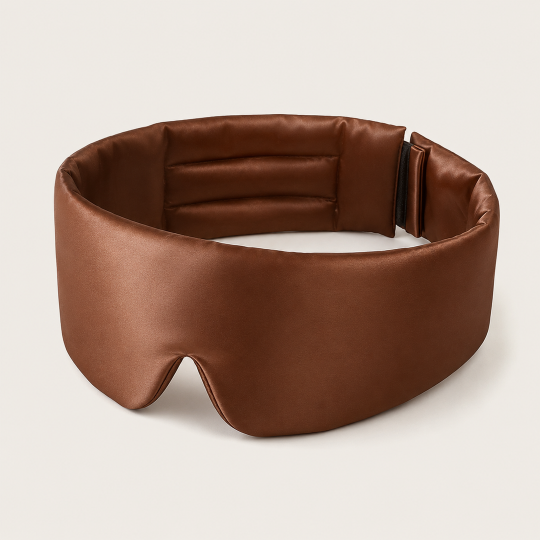 Mulberry Silk Sleep Eye Mask - Contoured, Adjustable Strap