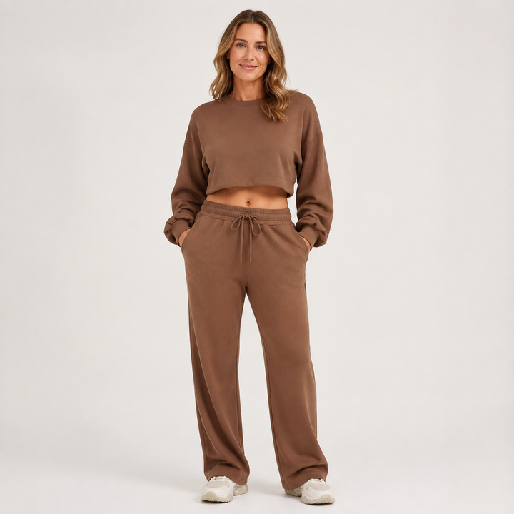 Modal Wide Leg Lounge Pants for Women, High Waist and Drawstring