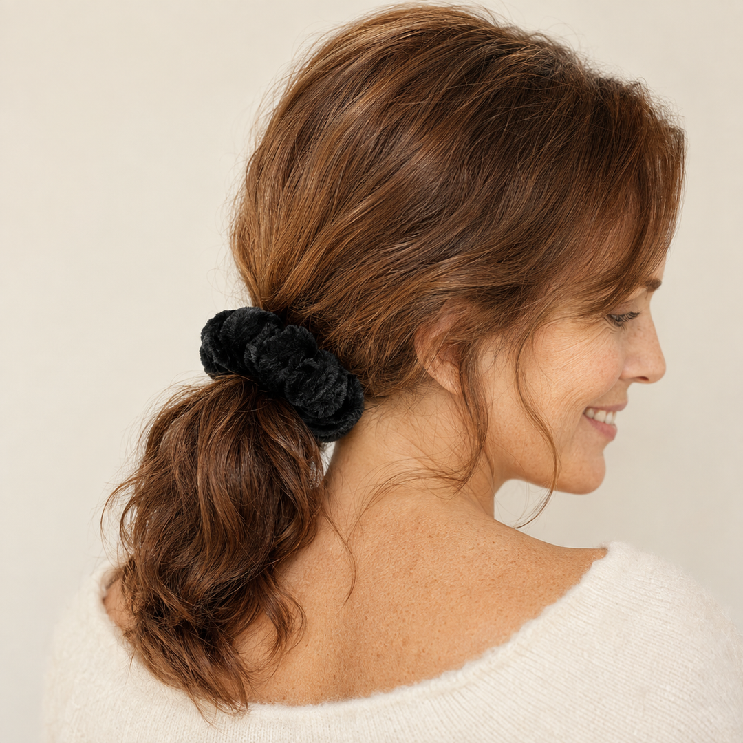 Plush Hair Scrunchies - Oversized Soft Hair Rings