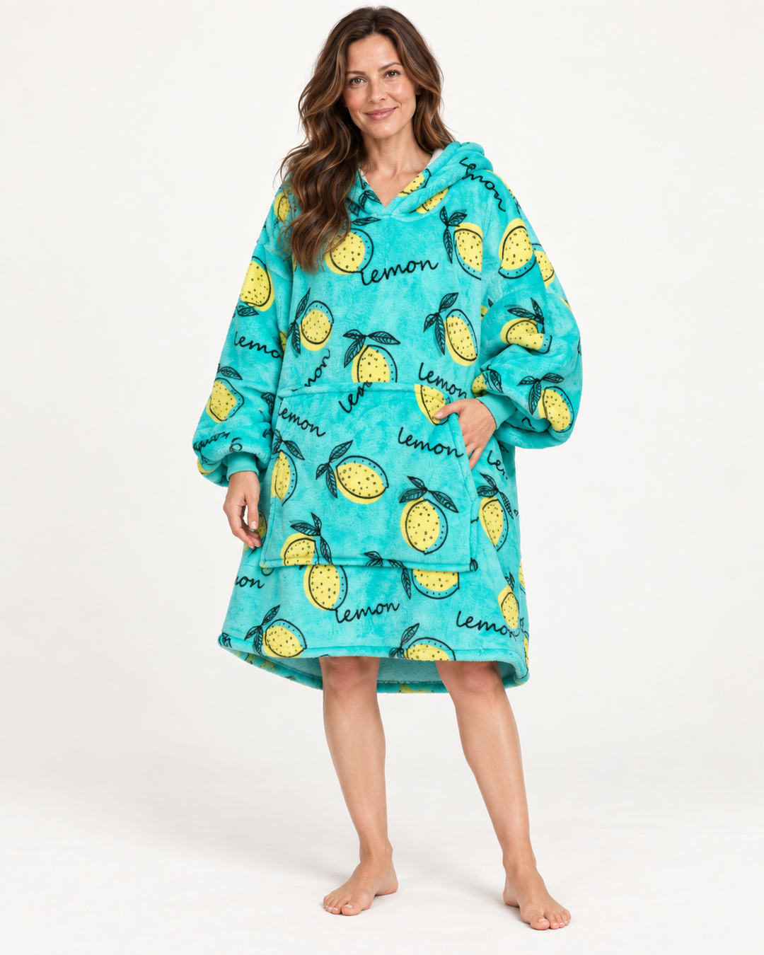 Wearable Blanket Hoodie for Women, Oversized Fleece Pullover