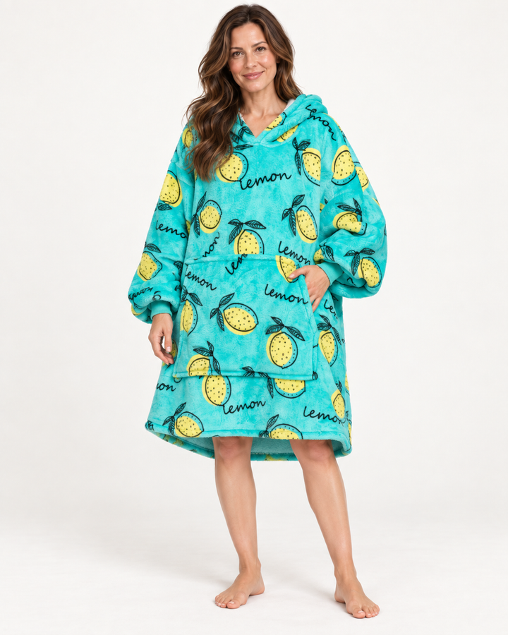 Wearable Blanket Hoodie for Women, Oversized Fleece Pullover