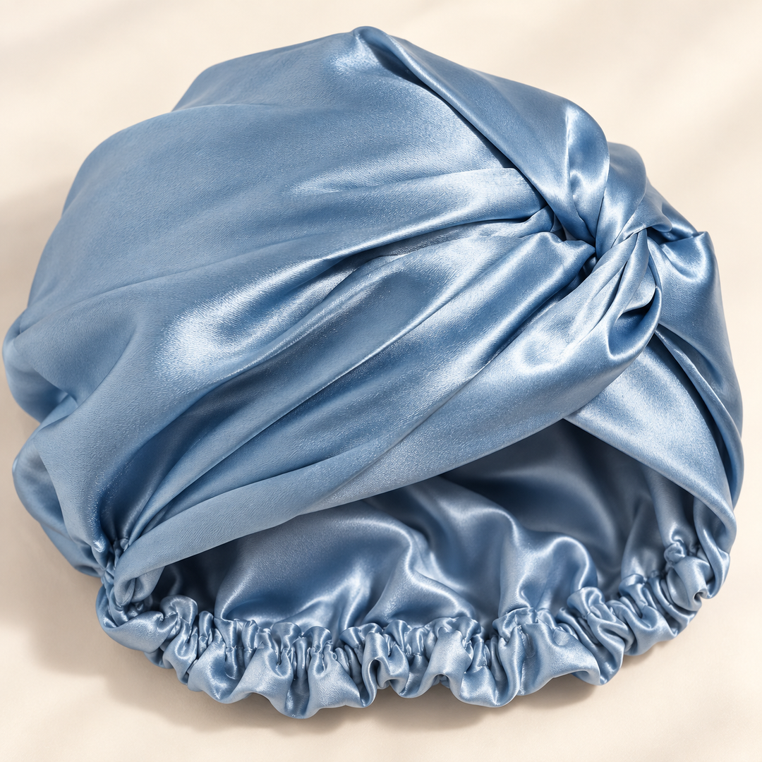100% Mulberry Silk Sleep Bonnet - Double Layer, 19 Momme