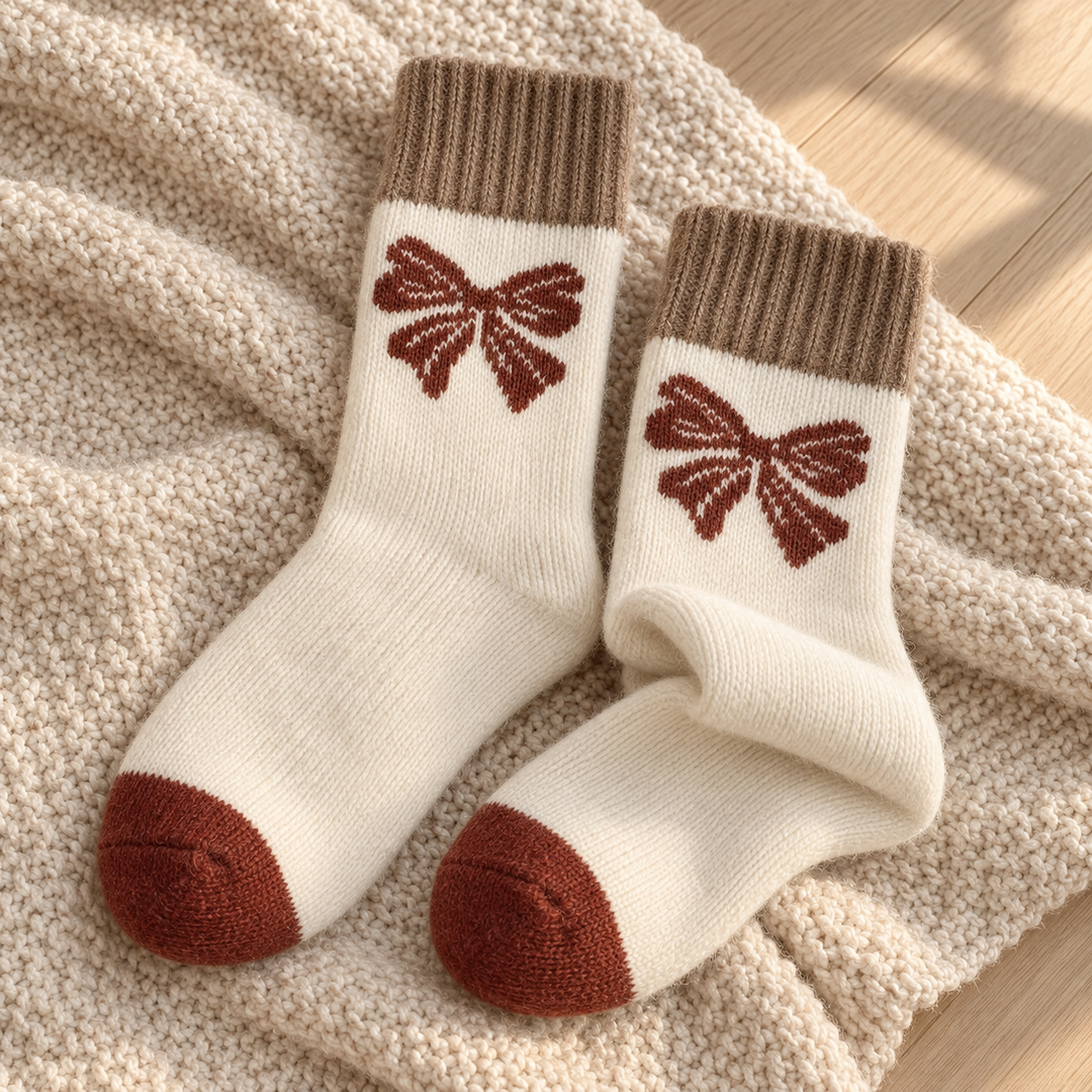 Fuzzy Socks for Women, Thick Terry Knit Winter Crew Socks