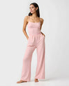 Women's Cami Pajama Set - Wide Leg Pants with Pockets