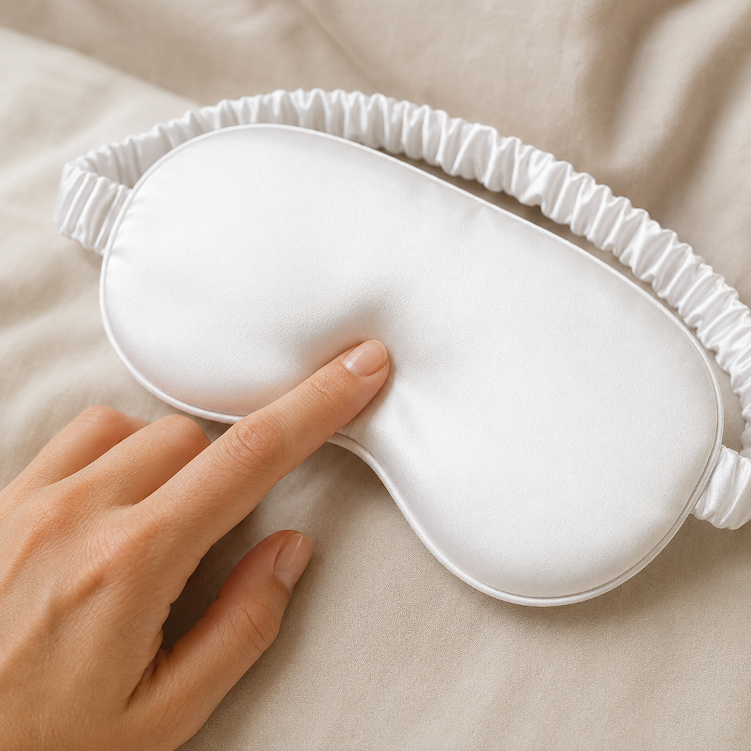 Mulberry Silk Sleep Eye Mask - Ruffle Trim