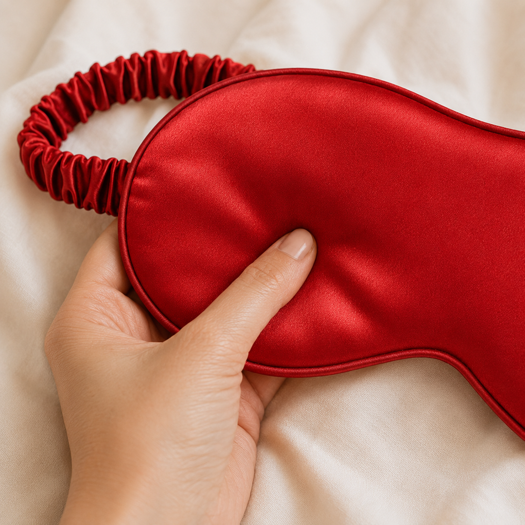 Mulberry Silk Sleep Eye Mask - Ruffle Trim