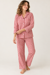 100% Cotton Double Gauze Pajama Set for Women, Plaid Long Sleeve