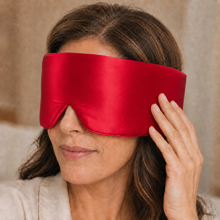 Mulberry Silk Sleep Eye Mask - Contoured, Adjustable Strap