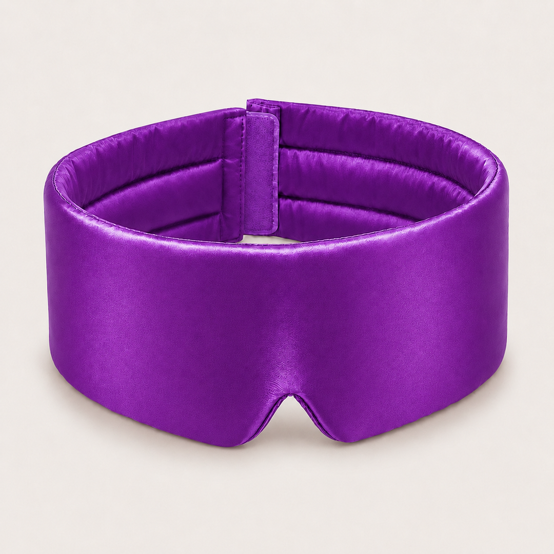 Mulberry Silk Sleep Eye Mask - Contoured, Adjustable Strap