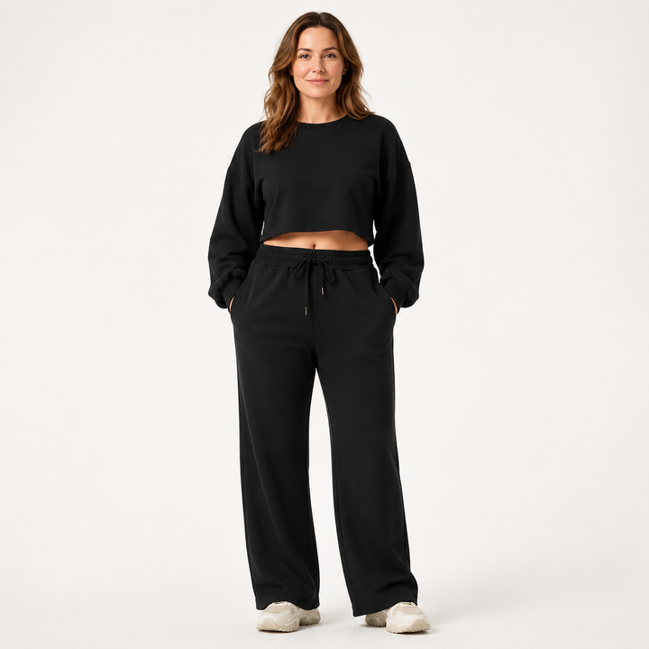 Modal Wide Leg Lounge Pants for Women, High Waist and Drawstring