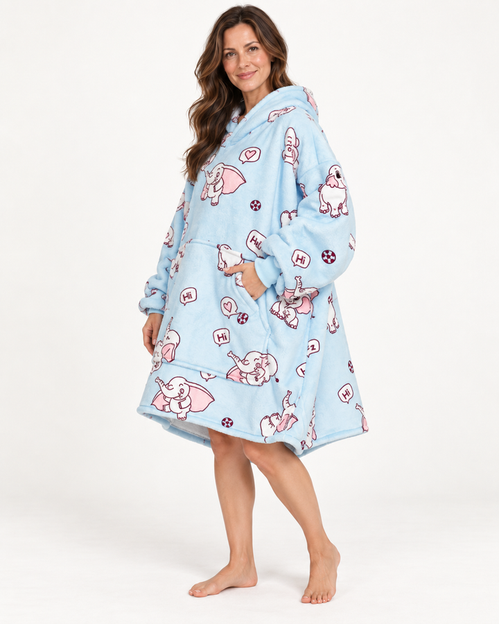 Wearable Blanket Hoodie for Women, Oversized Fleece Pullover
