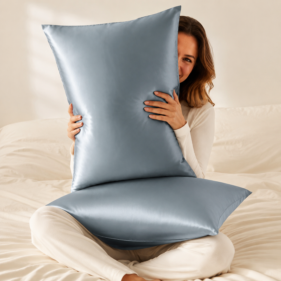 Mulberry Silk Pillowcase Set of 2 for Hair &amp; Skin - 19 Momme