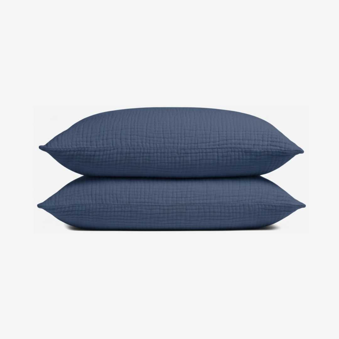 Muslin Cotton Pillowcase Set, 2 Pieces
