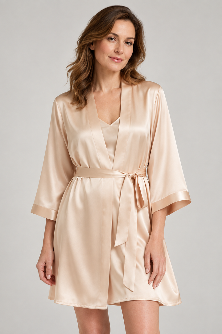 19 Momme Mulberry Silk Robe for Women, 100% Silk Kimono