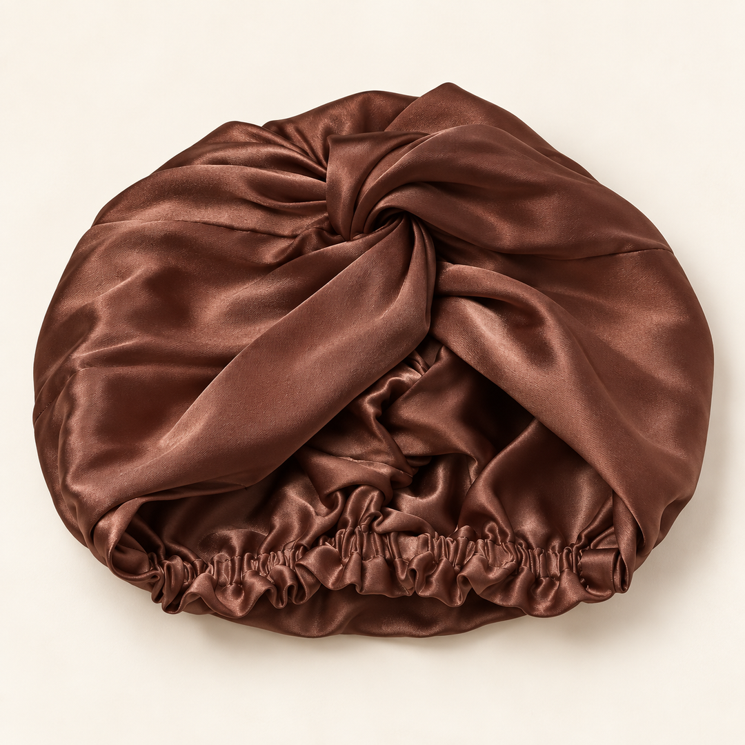 100% Mulberry Silk Sleep Bonnet - Double Layer, 19 Momme