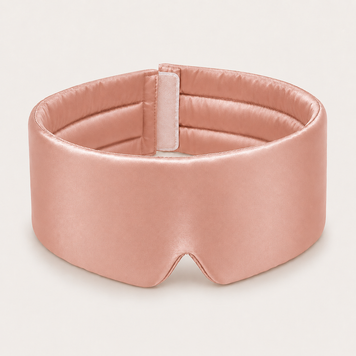 Mulberry Silk Sleep Eye Mask - Contoured, Adjustable Strap