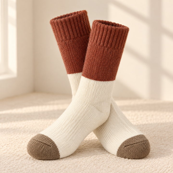 Fuzzy Socks for Women, Thick Terry Knit Winter Crew Socks