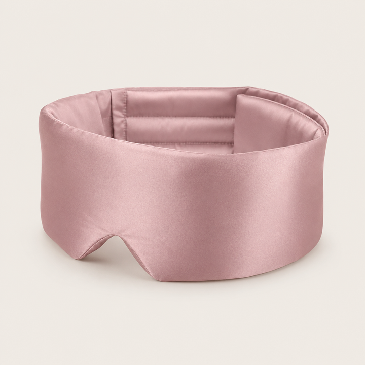 Mulberry Silk Sleep Eye Mask - Contoured, Adjustable Strap
