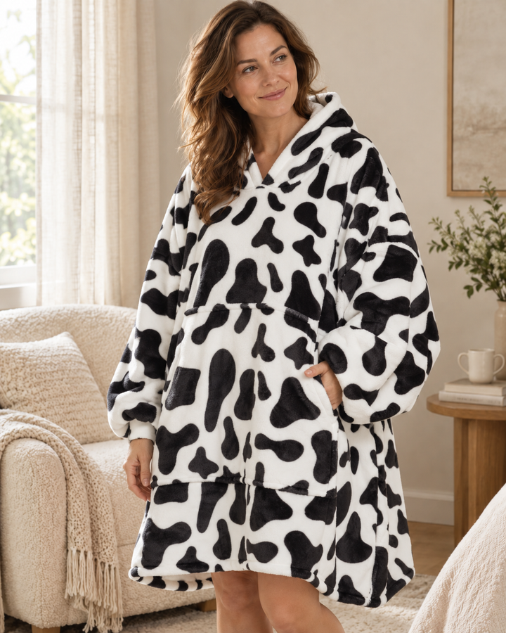 Wearable Blanket Hoodie for Women, Oversized Fleece Pullover