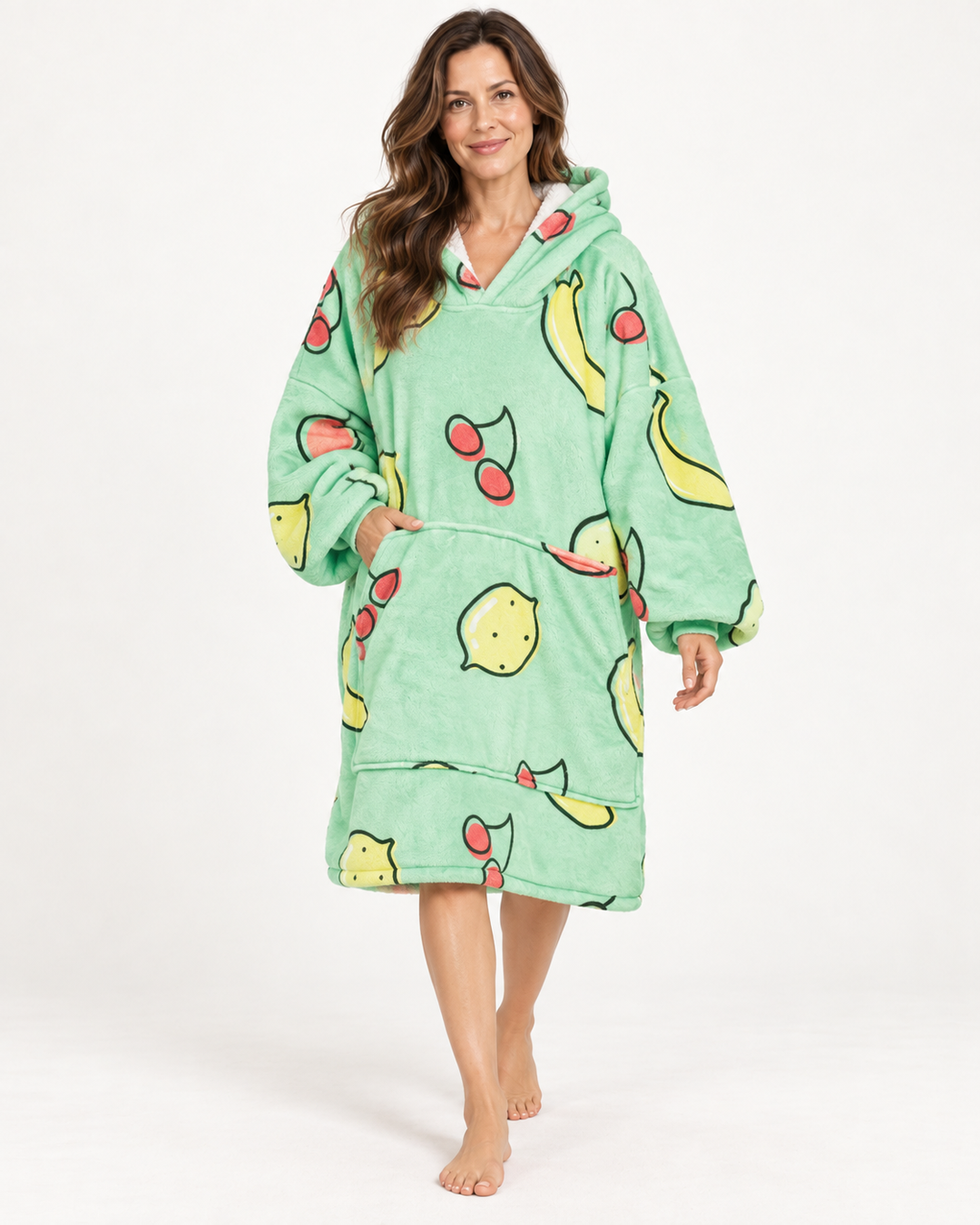 Wearable Blanket Hoodie for Women, Oversized Fleece Pullover