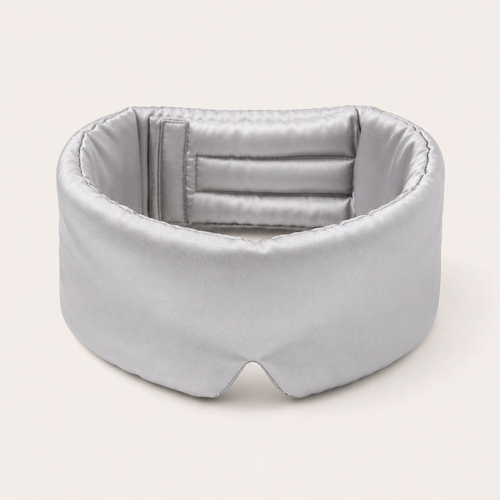 Mulberry Silk Sleep Eye Mask - Contoured, Adjustable Strap