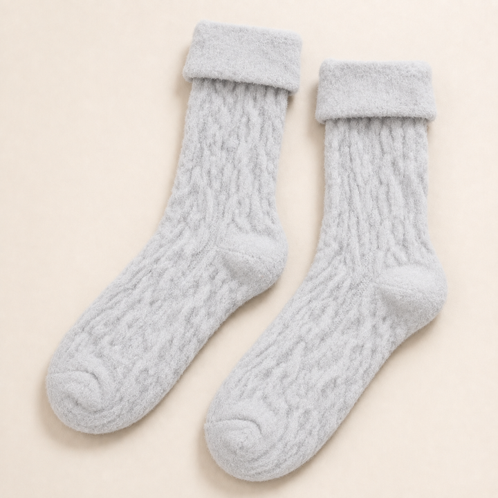 Cozy Socks for Women, Warm Fluffy Coral Velvet Crew Socks