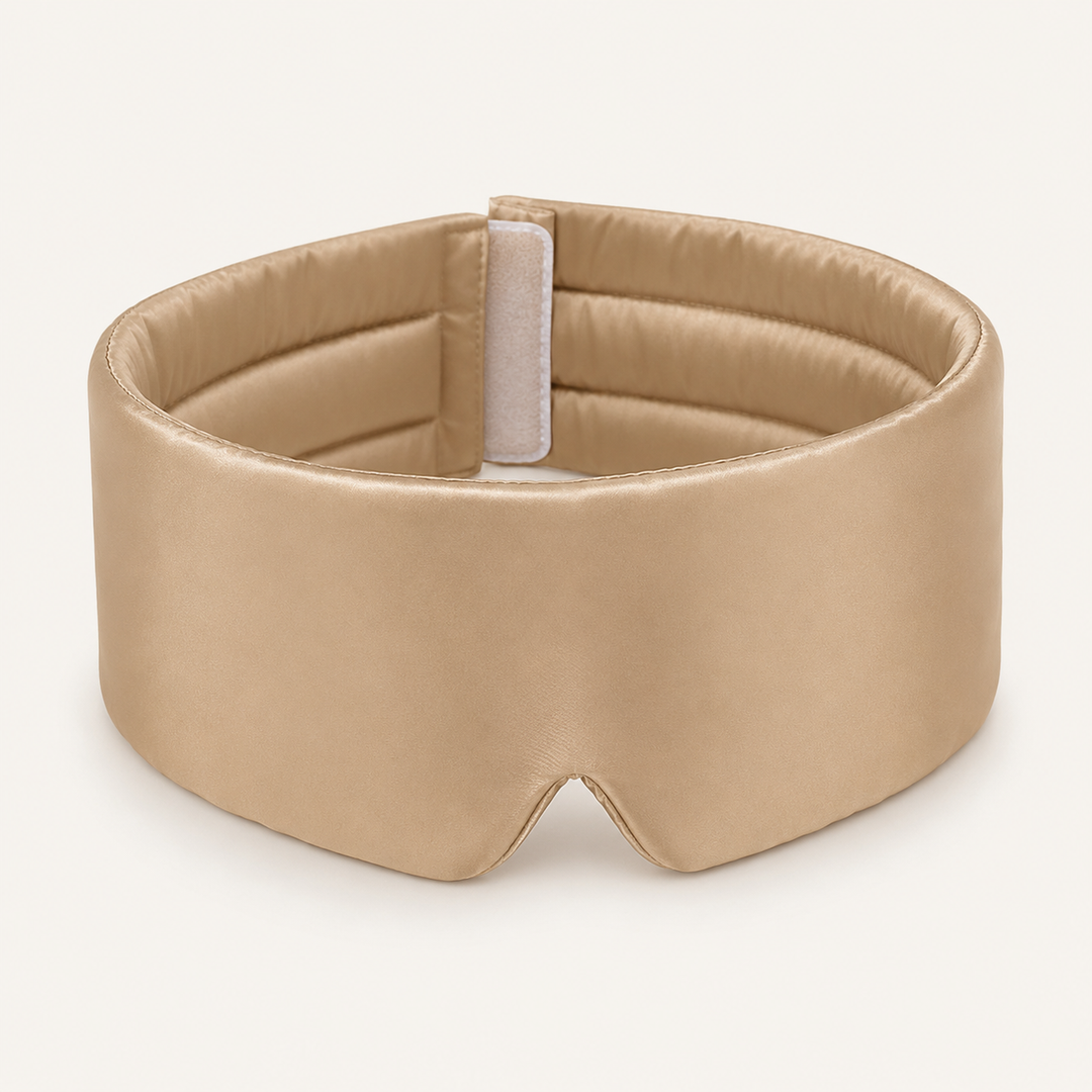Mulberry Silk Sleep Eye Mask - Contoured, Adjustable Strap