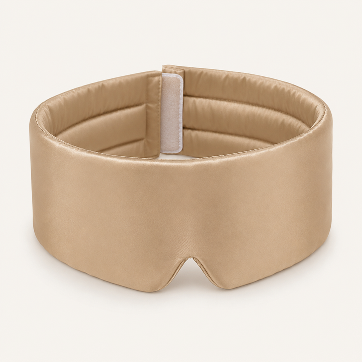 Mulberry Silk Sleep Eye Mask - Contoured, Adjustable Strap