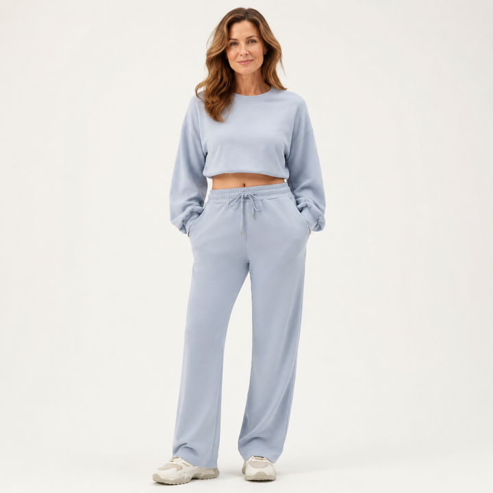 Modal Wide Leg Lounge Pants for Women, High Waist and Drawstring