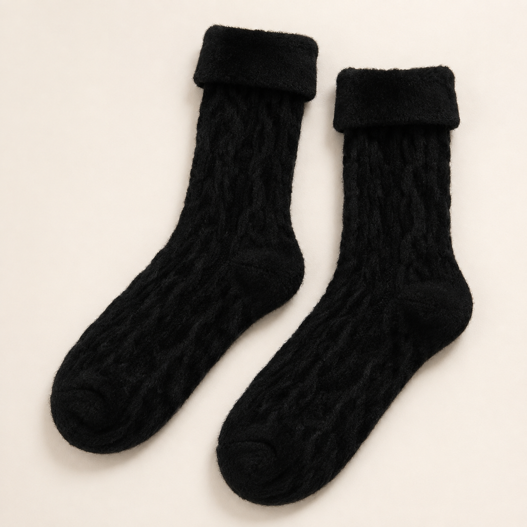 Cozy Socks for Women, Warm Fluffy Coral Velvet Crew Socks