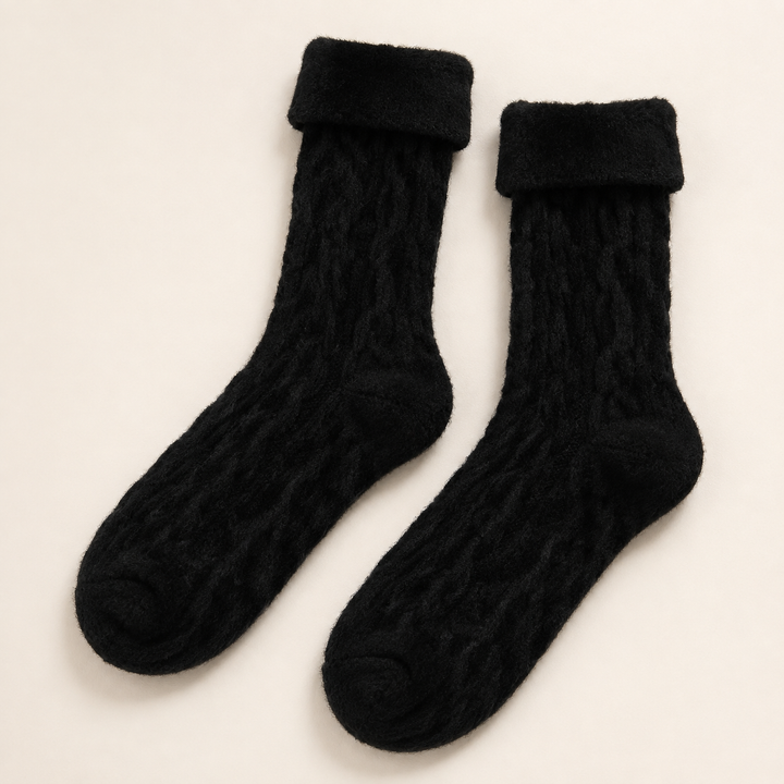 Cozy Socks for Women, Warm Fluffy Coral Velvet Crew Socks