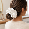Satin Hair Scrunchies - Smooth Wide Band Hair Ties