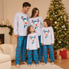 Matching Family Christmas Pajamas - Reindeer Print, Blue