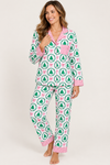Christmas Pajama Set for Women, Oversized V-Neck and Pants