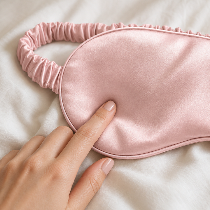 Mulberry Silk Sleep Eye Mask - Ruffle Trim