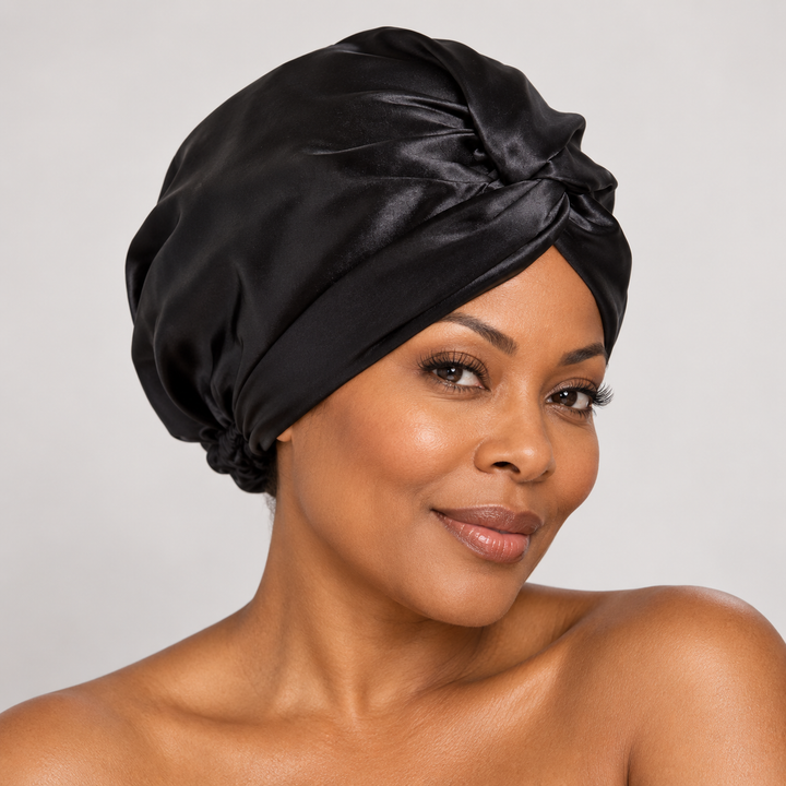 100% Mulberry Silk Sleep Bonnet - Double Layer, 19 Momme