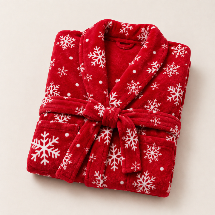 Long Plush Robe - Shawl Collar with Tie Belt