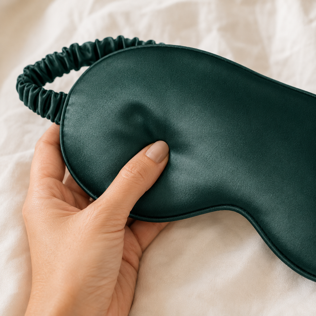 Mulberry Silk Sleep Eye Mask - Ruffle Trim