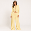 Wide Leg Lounge Set for Women, Long Sleeve Top and Pants