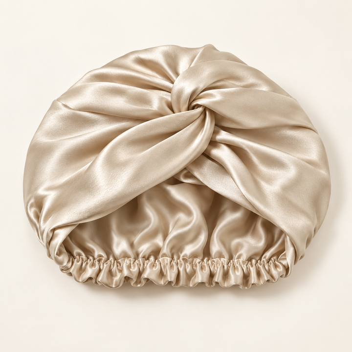 100% Mulberry Silk Sleep Bonnet - Double Layer, 19 Momme