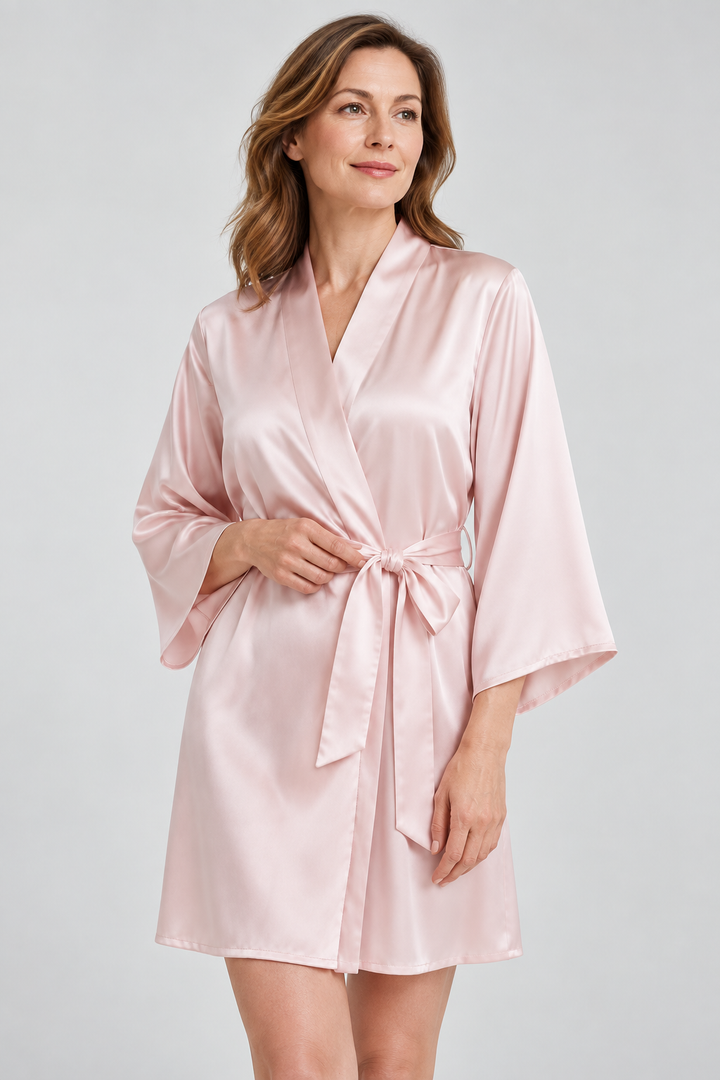 19 Momme Mulberry Silk Robe for Women, 100% Silk Kimono