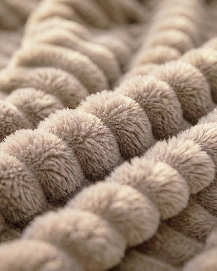 Fleece Throw Blanket, Ribbed Soft Touch