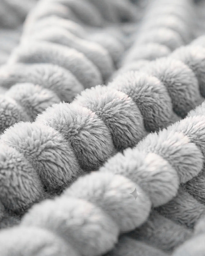Fleece Throw Blanket, Ribbed Soft Touch