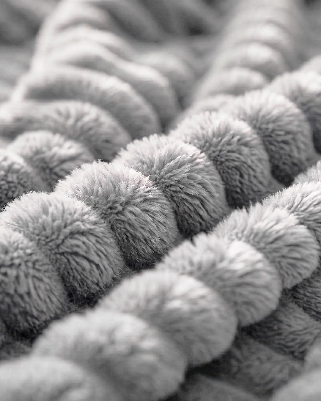 Fleece Throw Blanket, Ribbed Soft Touch