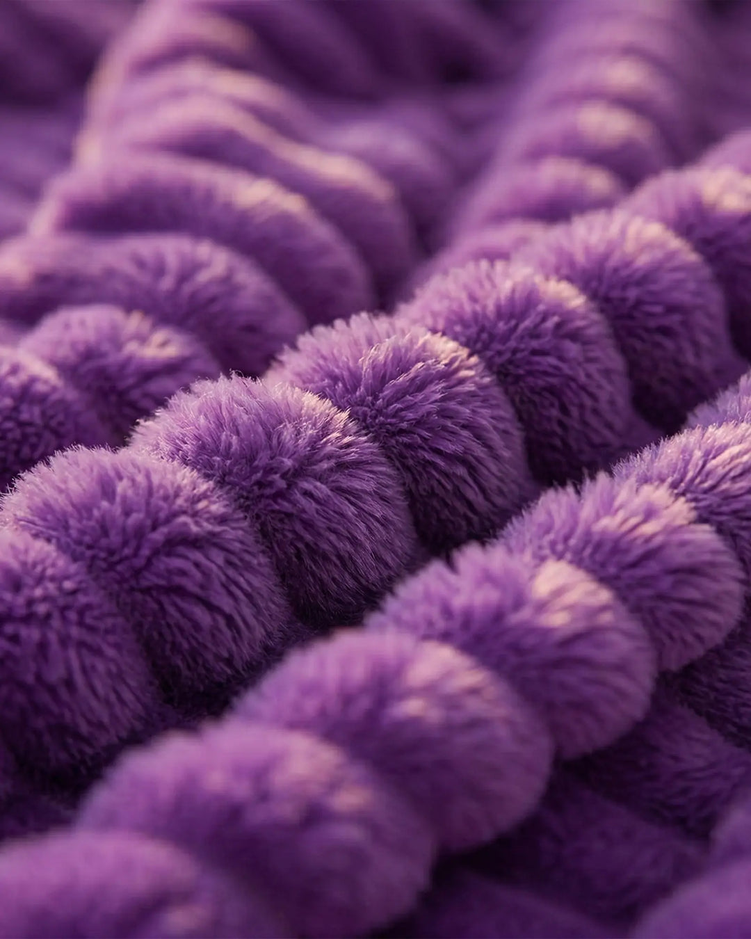 Fleece Throw Blanket, Ribbed Soft Touch