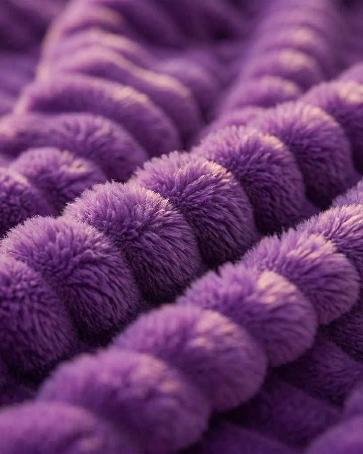 Fleece Throw Blanket, Ribbed Soft Touch