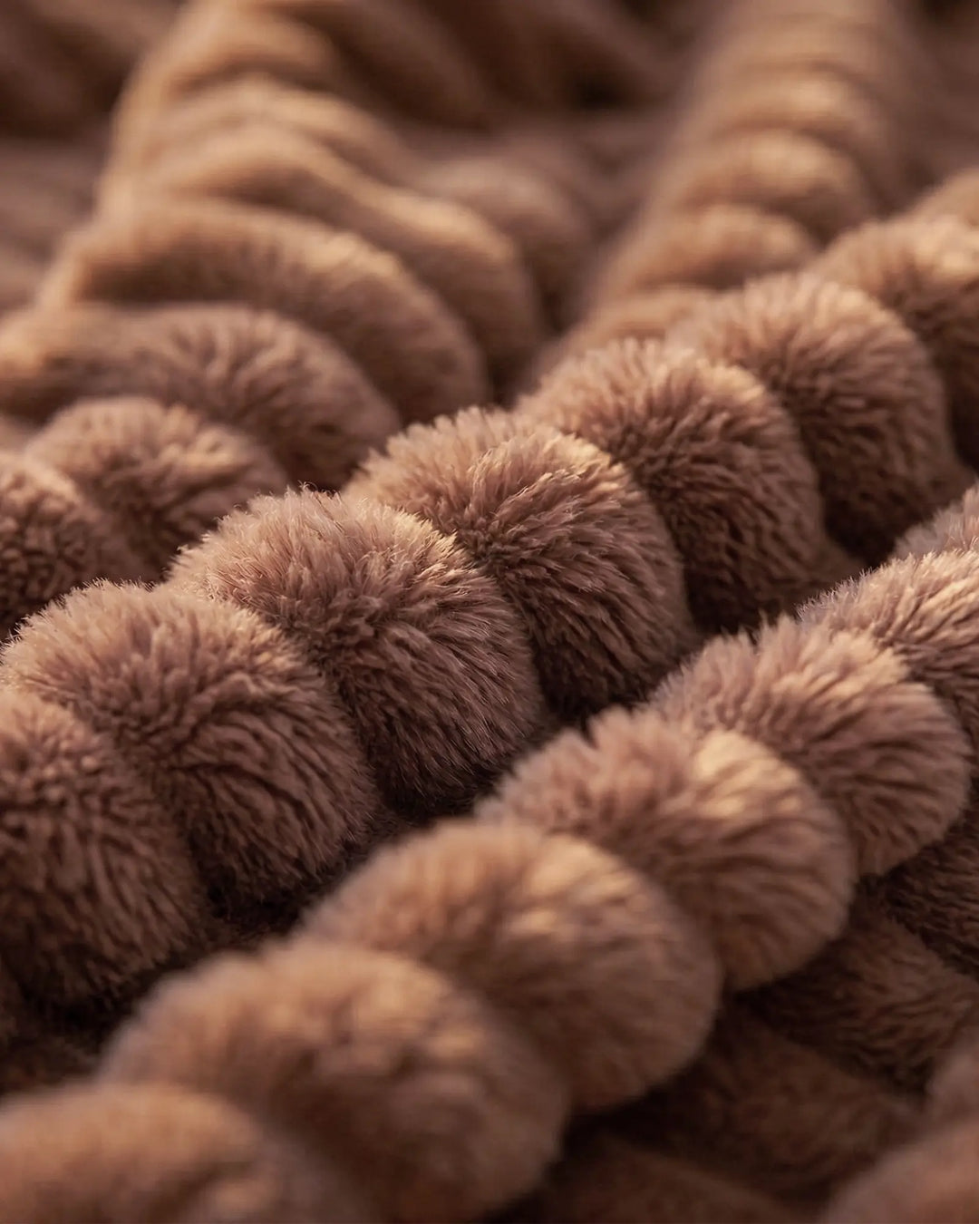 Fleece Throw Blanket, Ribbed Soft Touch