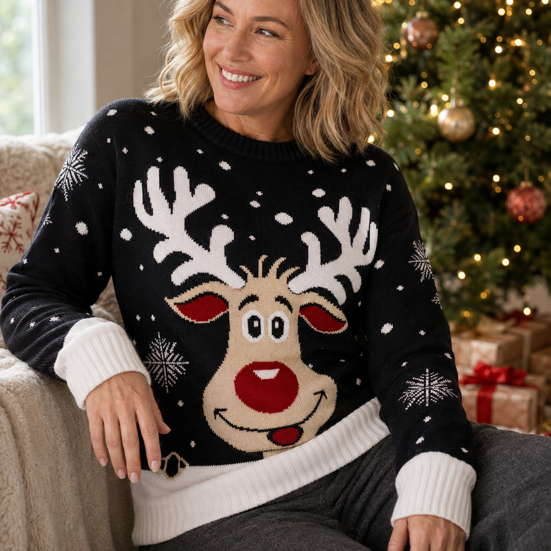 Christmas Sweater for Women, Crew Neck Jacquard Knit – photo 3