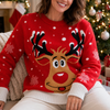 Christmas Sweater for Women, Crew Neck Jacquard Knit