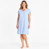 Short Sleeve Nightgown for Women, Button Placket